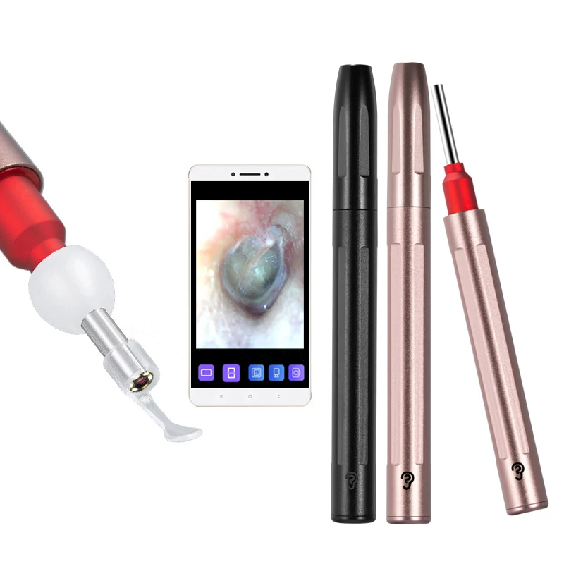 

Smart Visual Ear Cleaning Device With 1080P Hd Wifi Ear Borescope, Black,pink