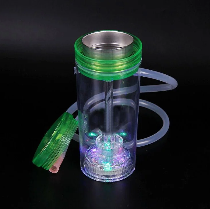 

Wholesale Travel hookah chicha lectronique wookah car hookah cup sheesha Portable Hookah with led light, Various color selection