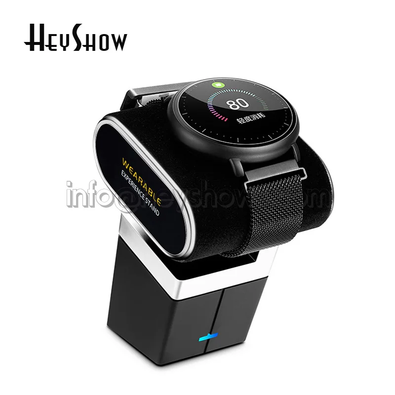 

Chargeable iWatch Security Display Stand Watch Anti Theft Holder Watch Alarm System Wireless Control White Black