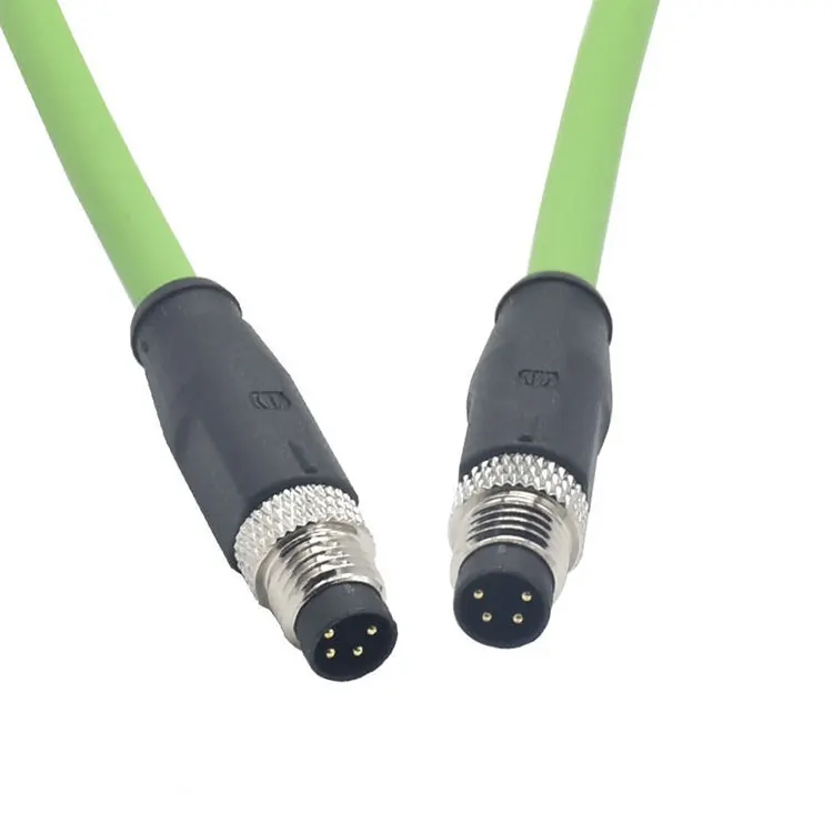 

Electronic Connector 4 Pin Male Assembly Waterproof IP67 Industrial Cable 1m M8 Circular Connector