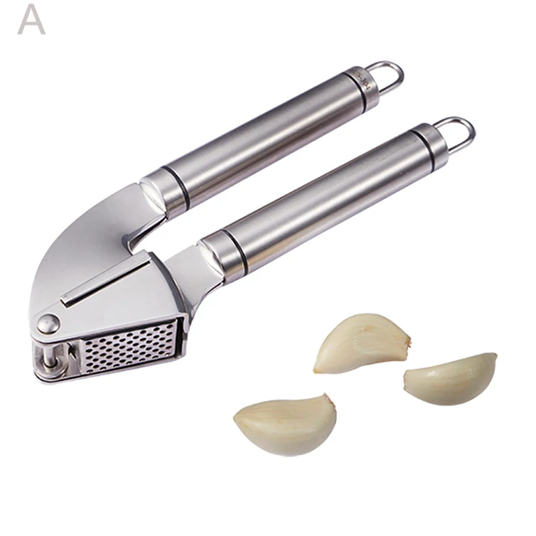 

Top selling useful kitchen accessories garlic pressand slicer manual operation stainless steel vegetable ginger garlic press