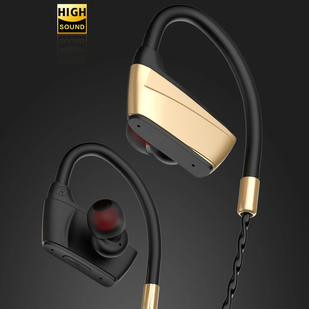 

Lasting performance Waterproof stereo earhook headset sports earphones wireless