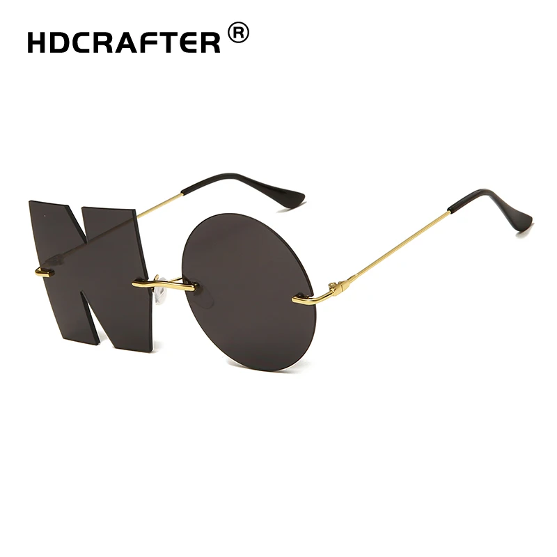

sunglasses 2020 decorative glasses ladies men rimless sunglasses glasses luxury trend letter NO glasses sunglasses