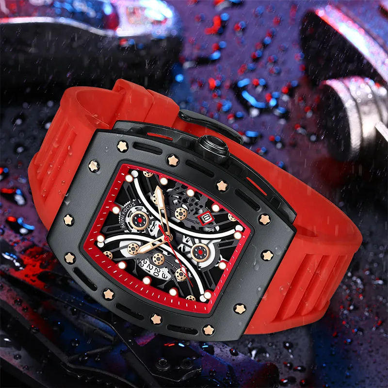 

New European And American Popular Sport Watch Water Resistant Hollow-out Retangle Quartz Mens And Womens Watches