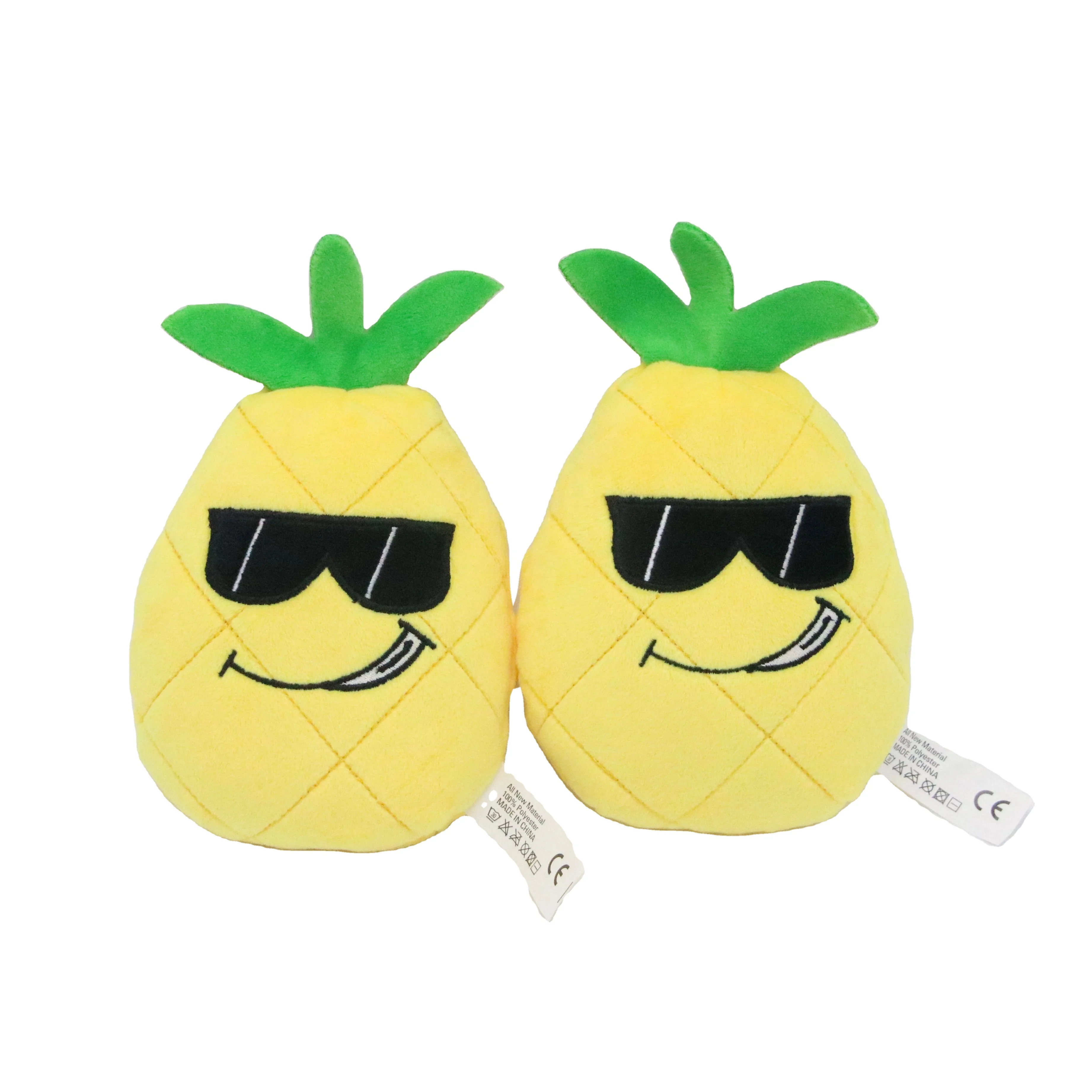 

Hot Sale in Amazon Soft Plush Pineapple Shape Chew Toys For Pet, Customized