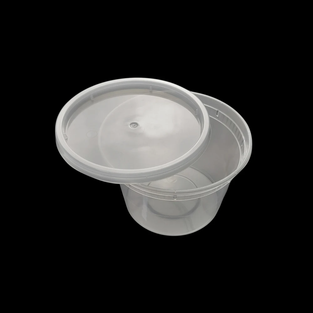 16oz Plastic Disposable Soup Cup With Lid Pp Bouillon Cup Plastic Cup
