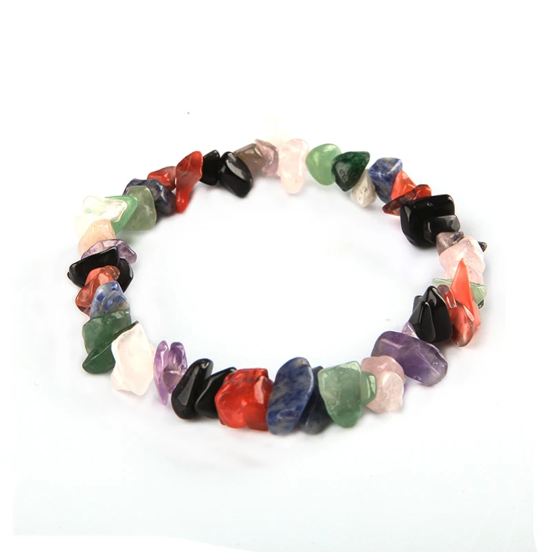 

Wholesale Gemstone Bracelets 6Mm Natural Bracelet Alternating Loose Stone Rose Quartz Customized Multicolor Gemstones, Multicolor, pink, purple