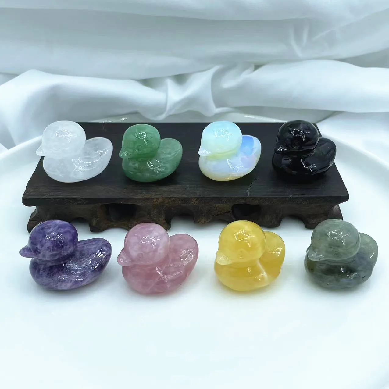 

4cm natural stones healing gemstone semi-precious stone crafts mini size Carving Crafts Crystal ducks