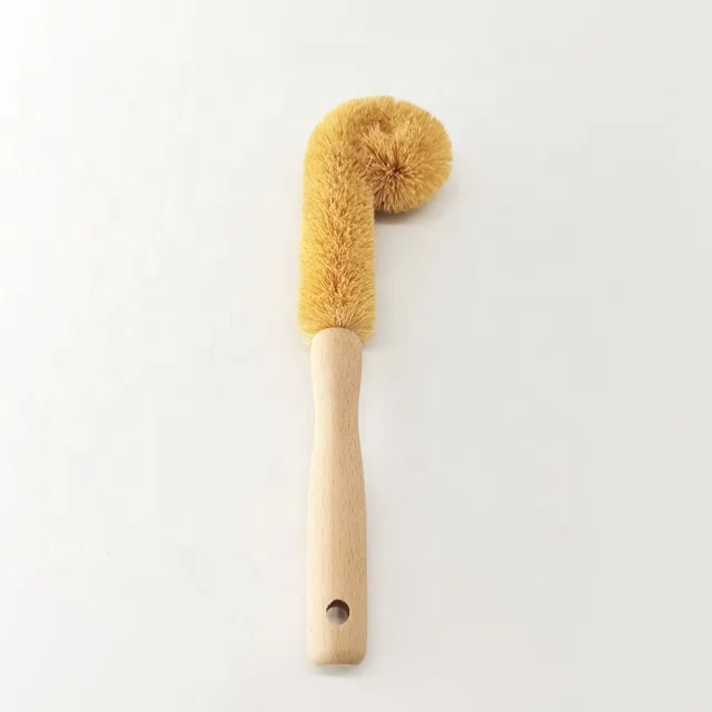 

Free shipping fee ECO Friendly Nature Coconut Fiber Long Wood Handle Bottle Cleaning Brush