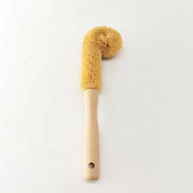 

Nature Beech Handle Coconut Fiber Cup bottle wash Cleaning Brush