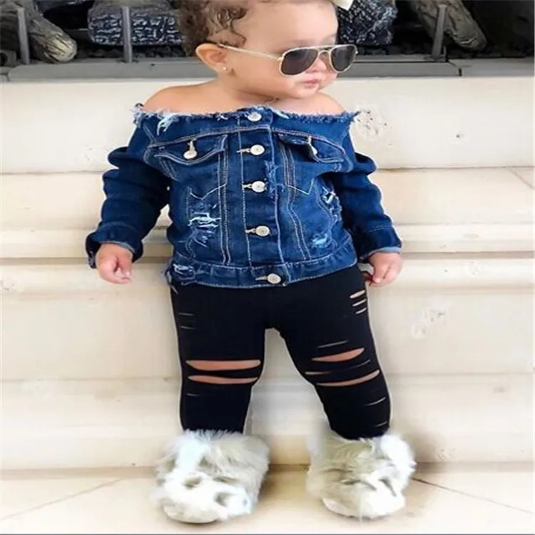 

Kids Clothing Wholesale Children Clothes Girls Denim Boutique Spring Girl Clothing For Kids Wear
