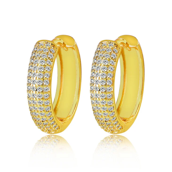 

Jialin jewelry manufacturer charming hoop Fashion 18K Gold Plated Hoop Earrings