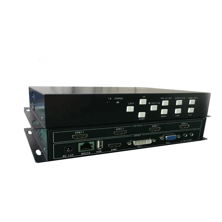 

1080P USB+VGA+AV Input and TV Output, Fully-Digital h mini dmi 1x2 2x2 video wall 1x4 Controller splitter