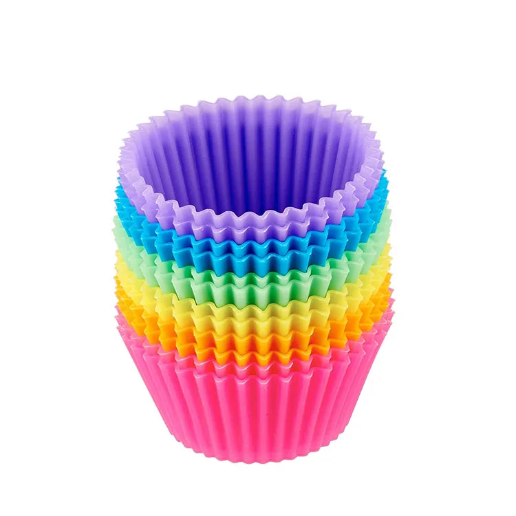 

Amazon Nonstick Easy Clean Reusable Cupcake Liners Muffin Cups Silicone Cake Baking Cups, Customized color