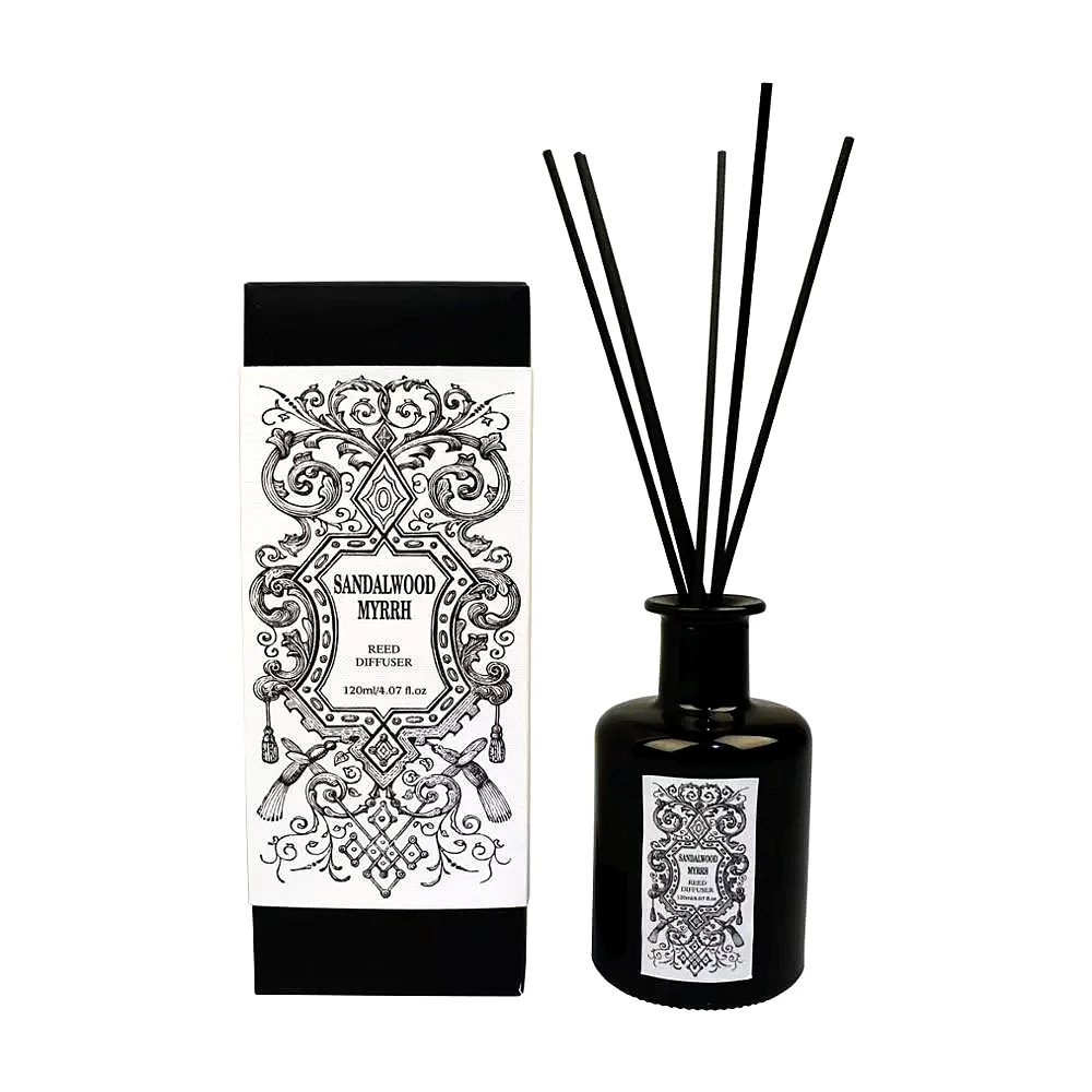 

200ml black glass bottle perfume home reed diffuser, Amber or custom