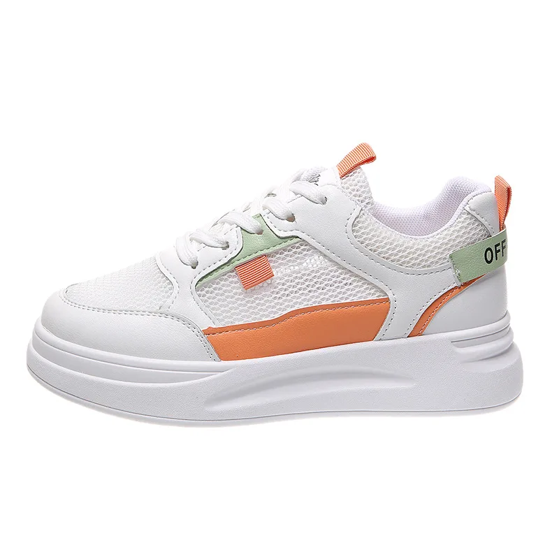 

Wholesale 2021 new style white shoes ladies mesh breathable white shoes casual sports net shoes women sneakers