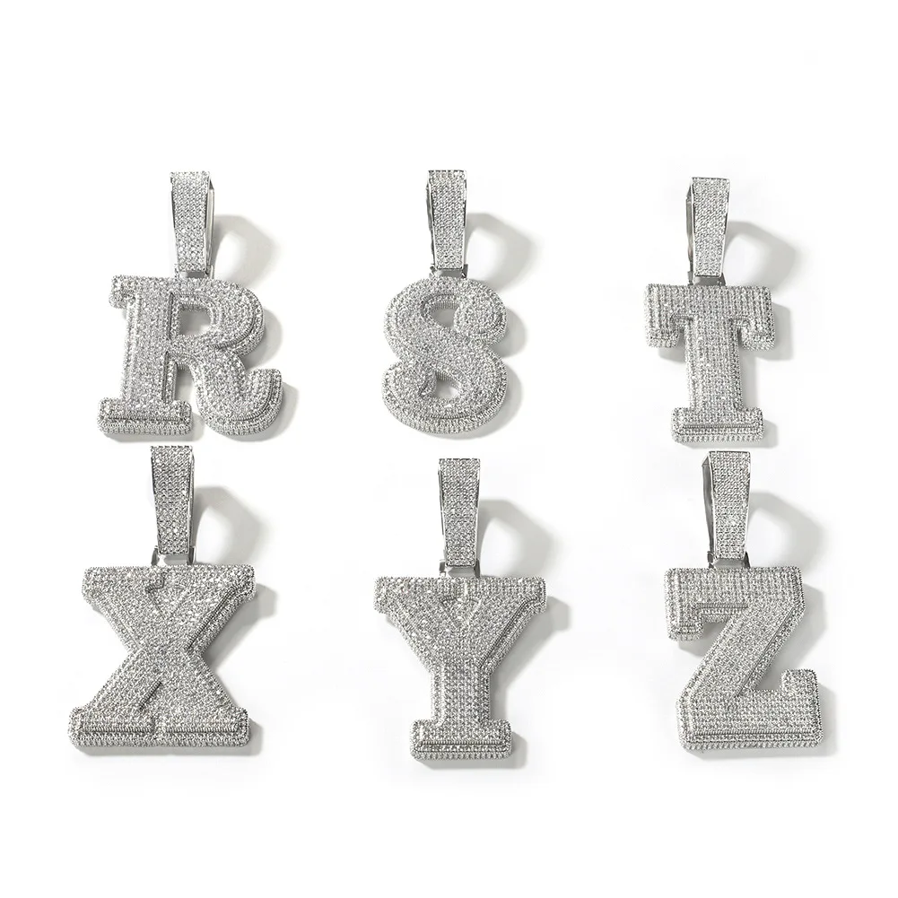 

2023 hot selling competitive price cz jewelry 26 inital letter chain necklace pendant alphabet necklace