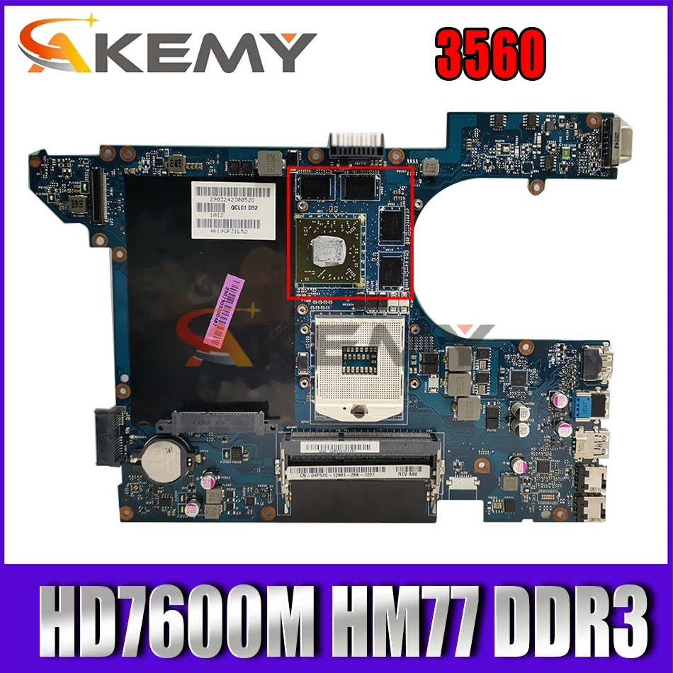 

Akemy 0RDH49 RDH49 for Dell Vostro 3560 Intel Motherboard Mainboard LA-8241P HD7600M HM77 DDR3 tested