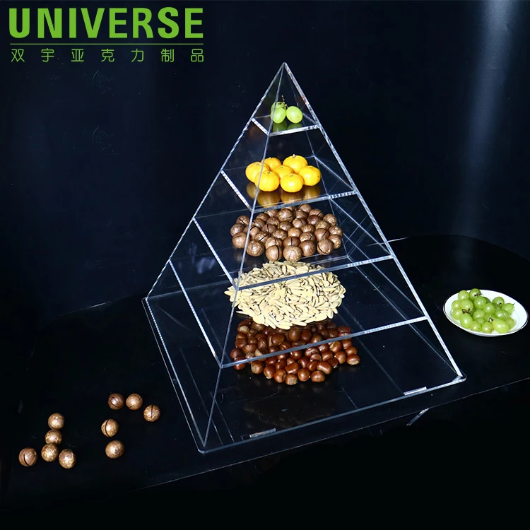 UNIVERSE topper separator display separator pop stand riser acrylic cake stand with beads