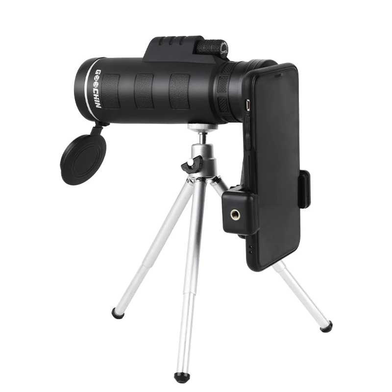 

LUXUN Hot Sale 10x42 Smartphone Mini Mobile Phone Monocular Telescope With Tripod Good Design Comfortable Anti-Slip