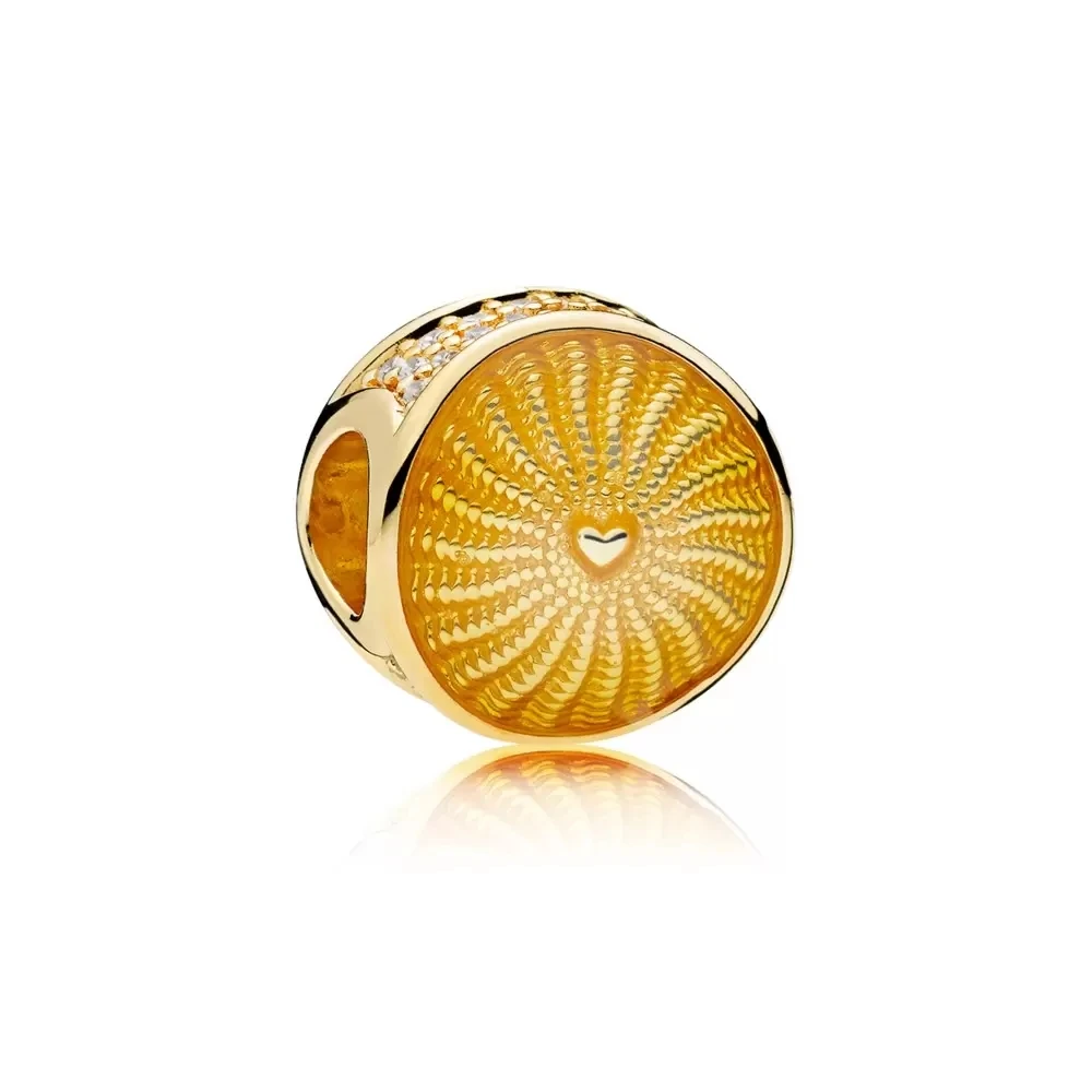 

Shine Gold Metal Plated Golden Rays of Sunshine Charm Bead Fits European Jewelry Charm Bracelets