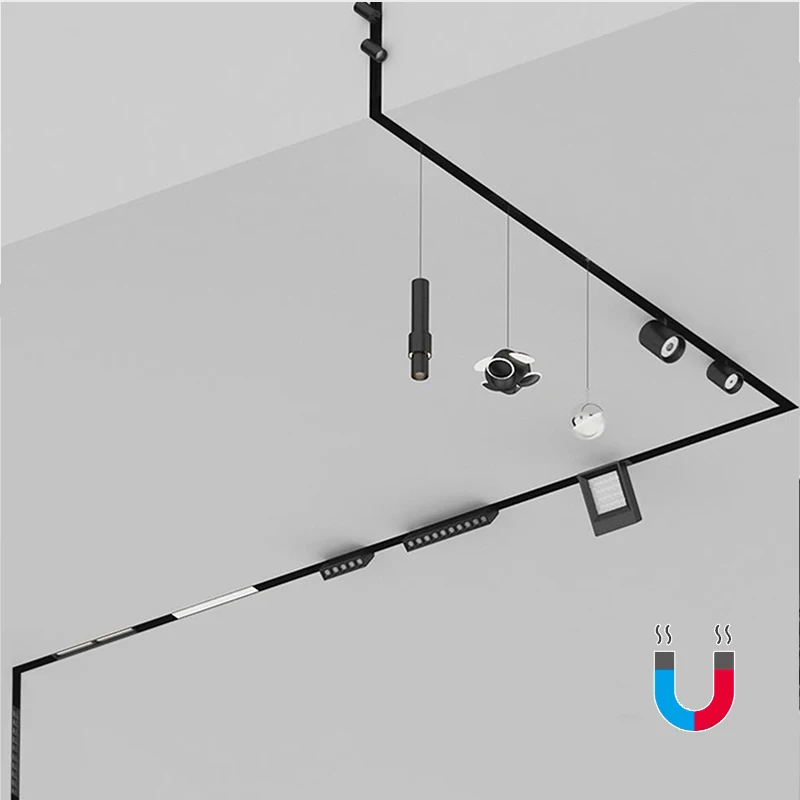 
2020 High Quality Magnetic Track Light System 48V LED Track Spot Rail 