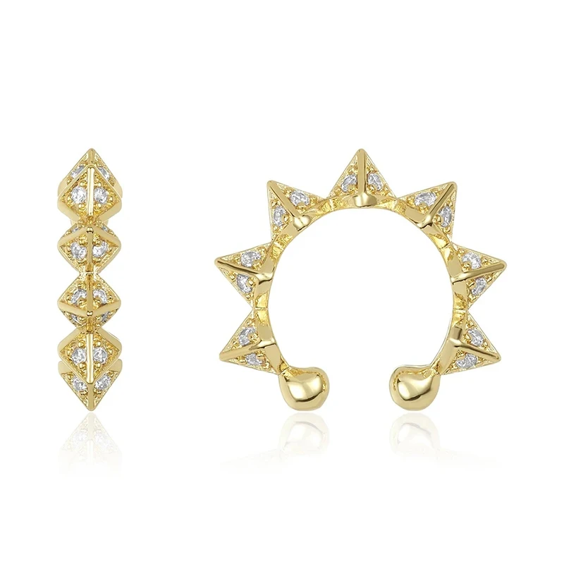 

ROXI vogue punk style geometric diamond fashion 18k gold 925 sterling silver earrings for Women