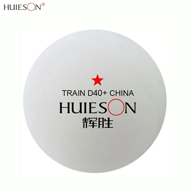 

HUIESON 100pcs/bag Wholesale OEM Custom Logo Printing Cheap New Materials ABS 1 Star Training Ping Pong Table Tennis Ball, White and orange