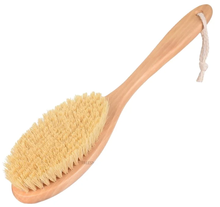 

Dry Brushing Body Exfoliating Brush - Natural sisal Bristle Anti Cellulite Massager Treatment Body Scrub Skin Exfoliator