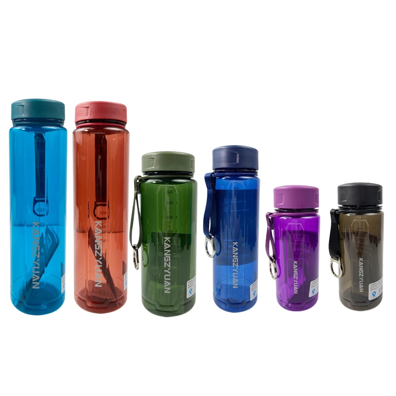 

380ML 500ML 700ML 1000ML drinking bottle Reusable portable Plastic Water Bottles, Customized color acceptable
