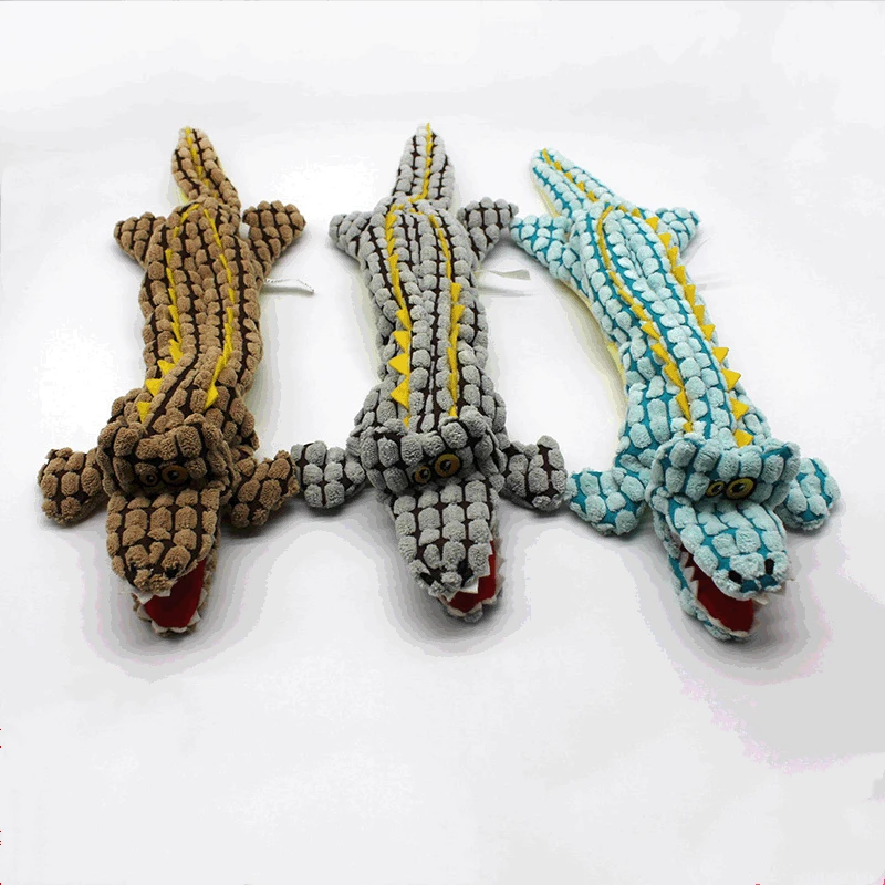 

Durable Three Color Funny Interactive Dog Toy Plush Squeaky Dog Toys, As pictures
