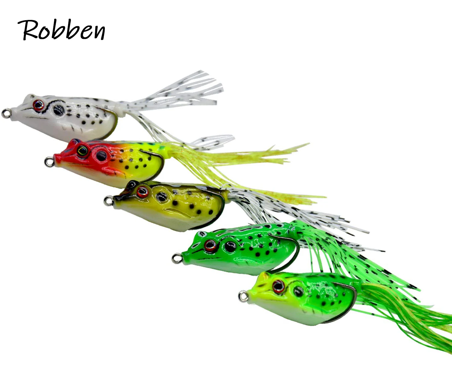 

Robben 5g-15g Soft Bait Japan Plastic Frog Soft Fishing Lures double Hooks Topwater Ray Frog 4CM-6CM Artificial Soft Bait, 15 colors