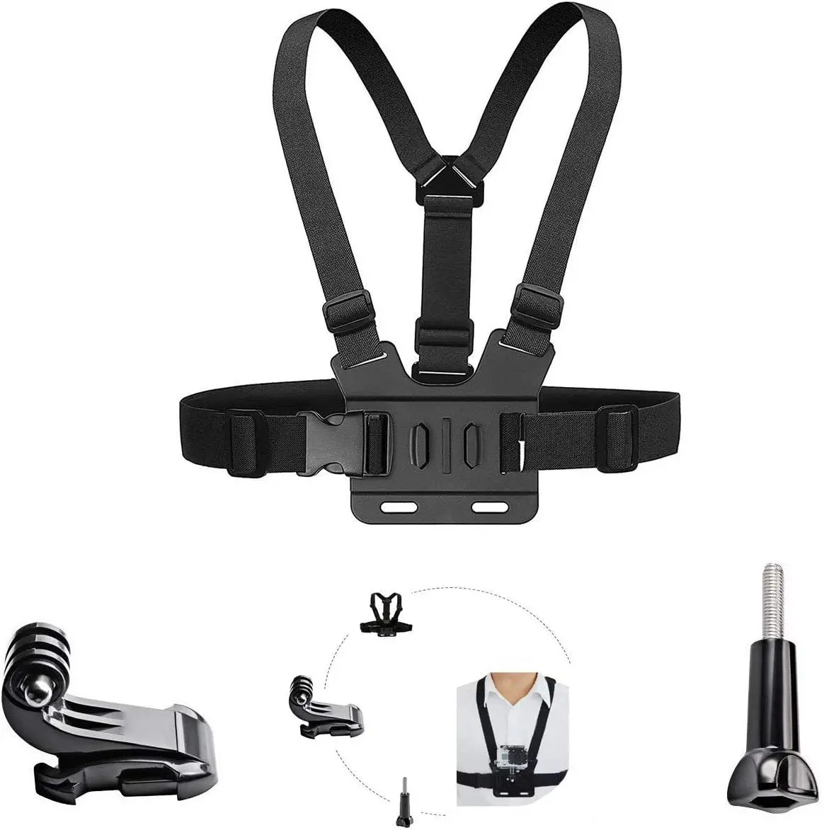 

Manufacturer Directly Supply Custom Logo Chest Harness Mount For Insta 360 One Rs One X2 Camera Accessory, Black (accept custom)