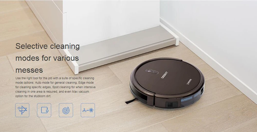 Hot Selling Ecovacs DEEBOT N79S Robotic Vacuum Cleaner App Controls Up to 110 min Runtime Smart Robot Vacuum