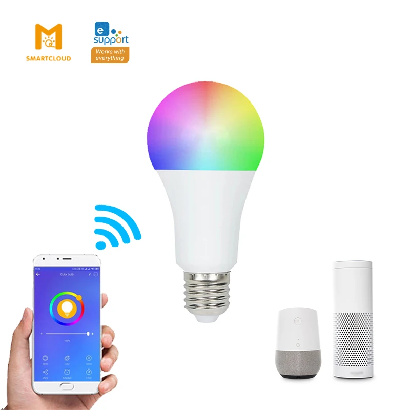 Smart LED  Bulb A60 A19 9W support by eWeLink
