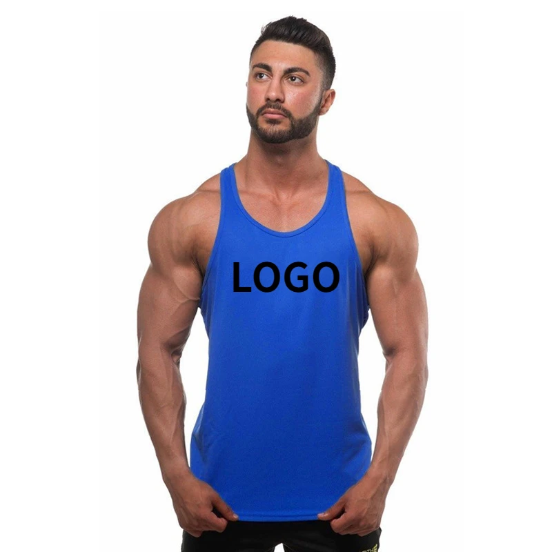 

Factory OEM Design Printing Fitness Workout Gym Solid Color Tank Top for Men