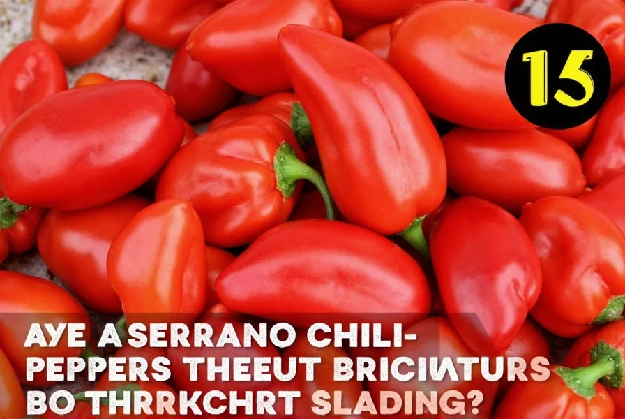 Chart showing vitamin C content in various foods including serrano peppers
