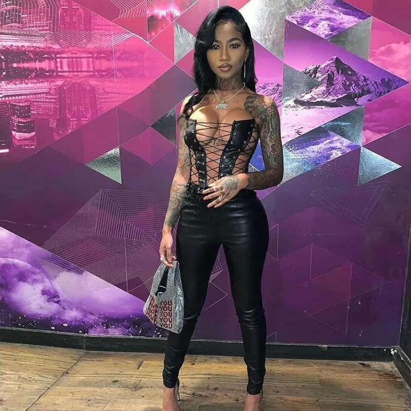 

Sexy Shirts for Women tops Lingerie PU Corset Outfit Womens Clothing Fashion Corset Top Women Sexy