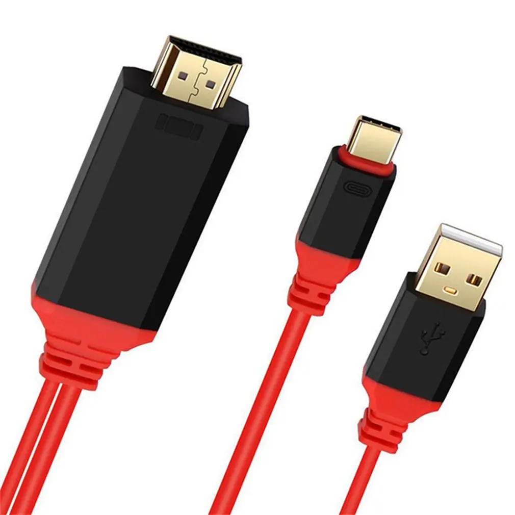 

Type C To HDMI Av Tv Cable Adapter For Samsung Note 10/ 9 /8/ S10 /S9 /S8 Plus Portable Type C To HDMI Cable Adapter