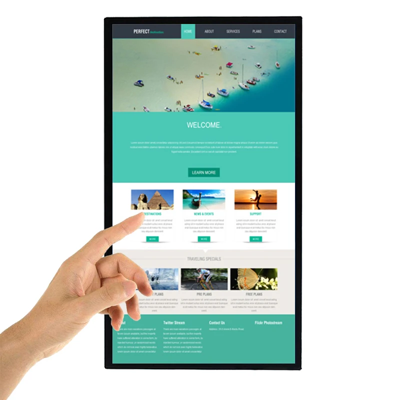 Full HD wall mounting Android 1920*1080 21.5inch touch screen display advertising player
