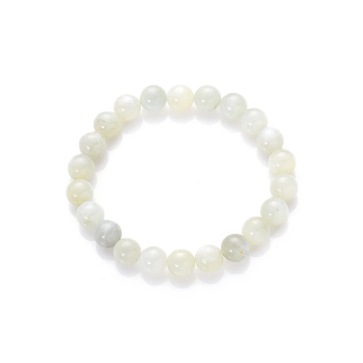 

Natural Stone Beads Moonstone Gravel Buddha Bracelet Mens Women Meditation Bracelet For Yoga Jewelry Pulseras mujer
