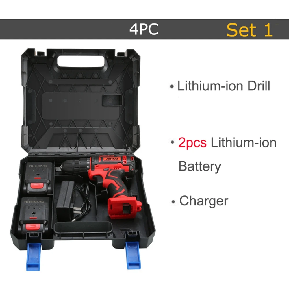 
36V electric screwdriver Lithium-Ion Battery Power Tools 2-Speed Cordless drill Rechargeable Mini Multi-function Drill 