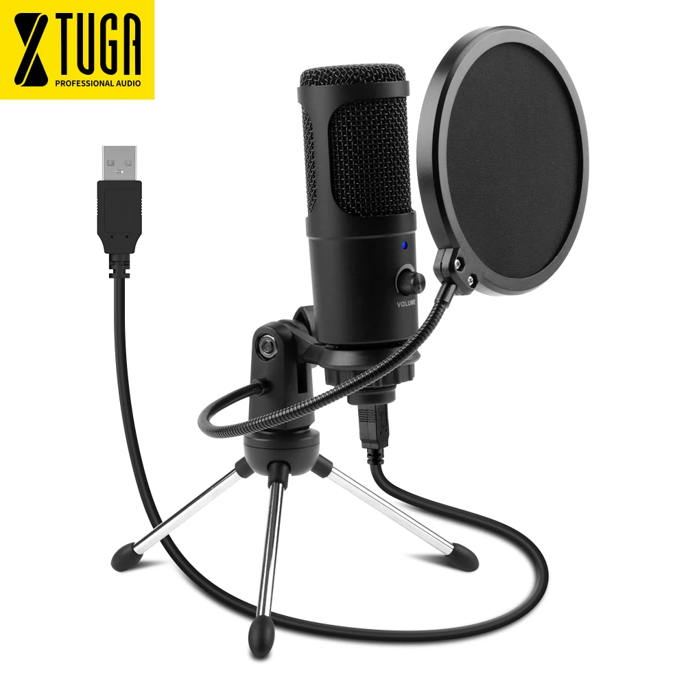 

XTUGA K30 Studio Condenser Karaoke Usb Microphone With Filter