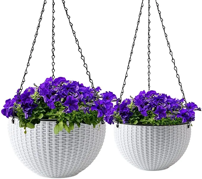 

Eco friendly Modern hanging basket plastic planter Flower Pot Floor Garden Plant pot Small size for indoor balcony