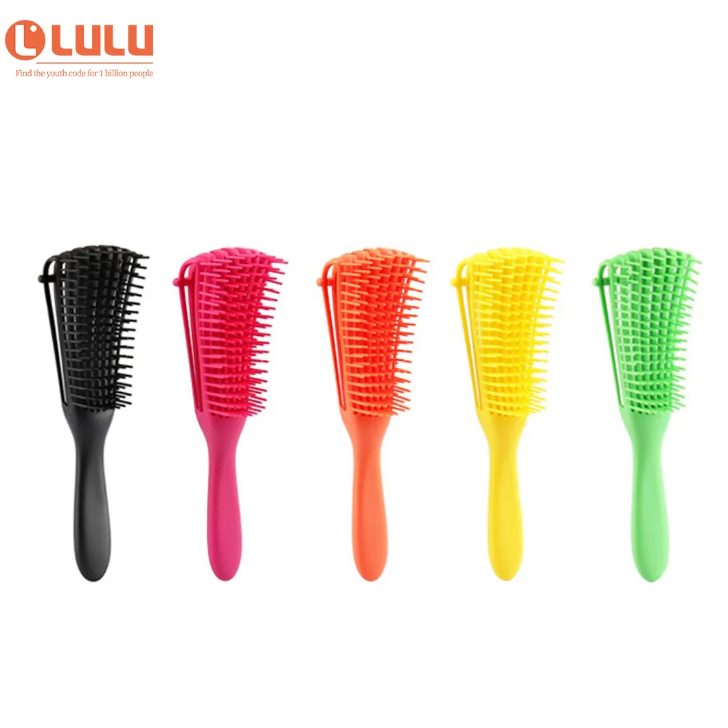 

Free sample Curve Fast Drying octopus 8 rows Anti-Static Scalp Plastic Massage Vent Detangling Hair Combs Brush