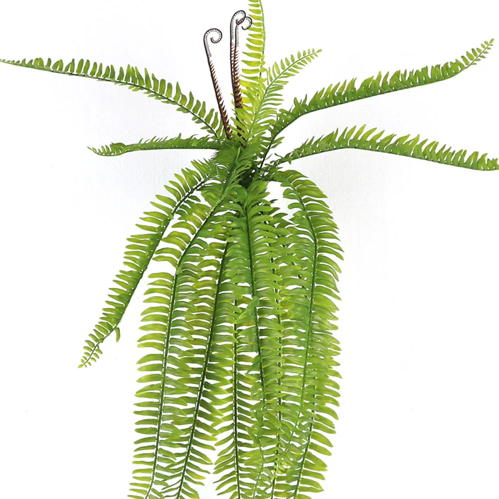 

High Quality Eco-friendly Plastic Sea Shell Leaves 5 Stems Artificial Leaves Green Plant for Decoration