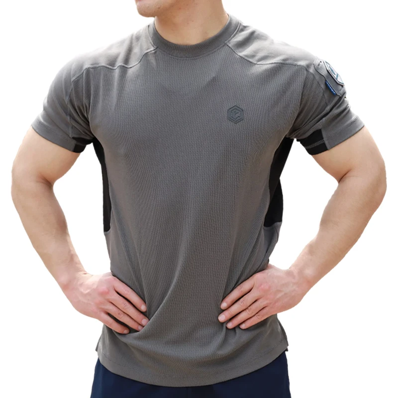 

Emersongear Summer Wear-Resistant Sport t shirts Airsoft Training Fitness Outdoor Gym Wear Men Tactical Dry Fit T Shirt Custom, Rg / kh / grey