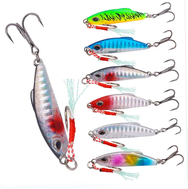 

2021 New arrival Custom bass jigs 15g 30g jig lure for sea fishing, 6 colors