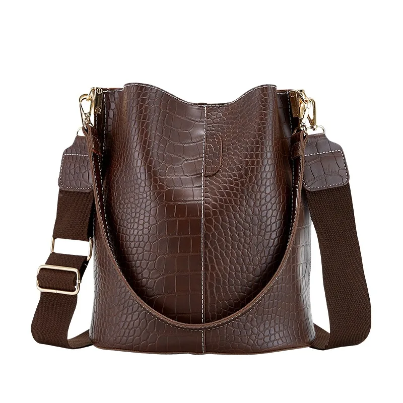 

Hangzhou Xiwei High Quality Amazon Hot Sale New Design Crocodile Grain Leather Women Bag, Pantone