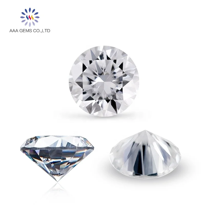 

Round White Moissanite 3.0mm- 9.0mm Loose Diamond Beads GH color VVS Gray Moissanite Diamond